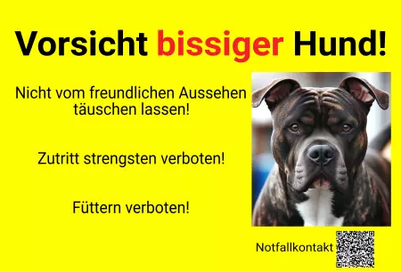 TierschildHunde Vorsicht bissiger Hund Bild