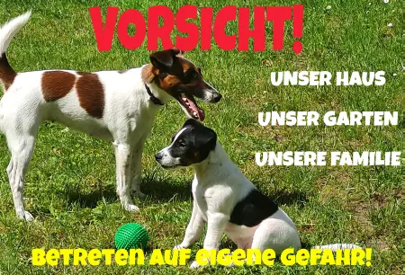 TierschildHunde VORSICHT - Unser Haus.. Bild