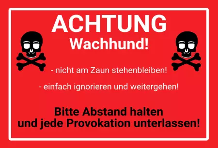 TierschildHunde Achtung Wachhund! Bild