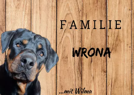 Tierschild Hunde Familie WRONA Bild