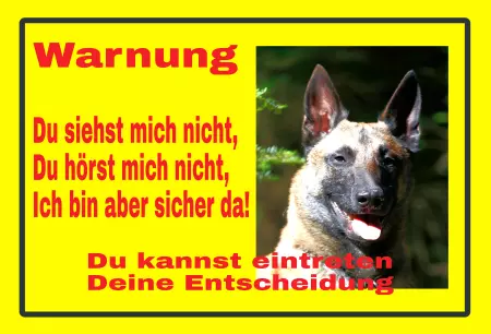 Tierschild Hunde Warnung Bild